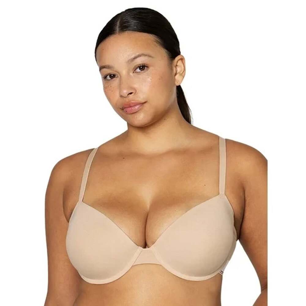 Fruit of the Loom Fresh Collection Women's Cotton Demi Push-Up Bra Sand XL